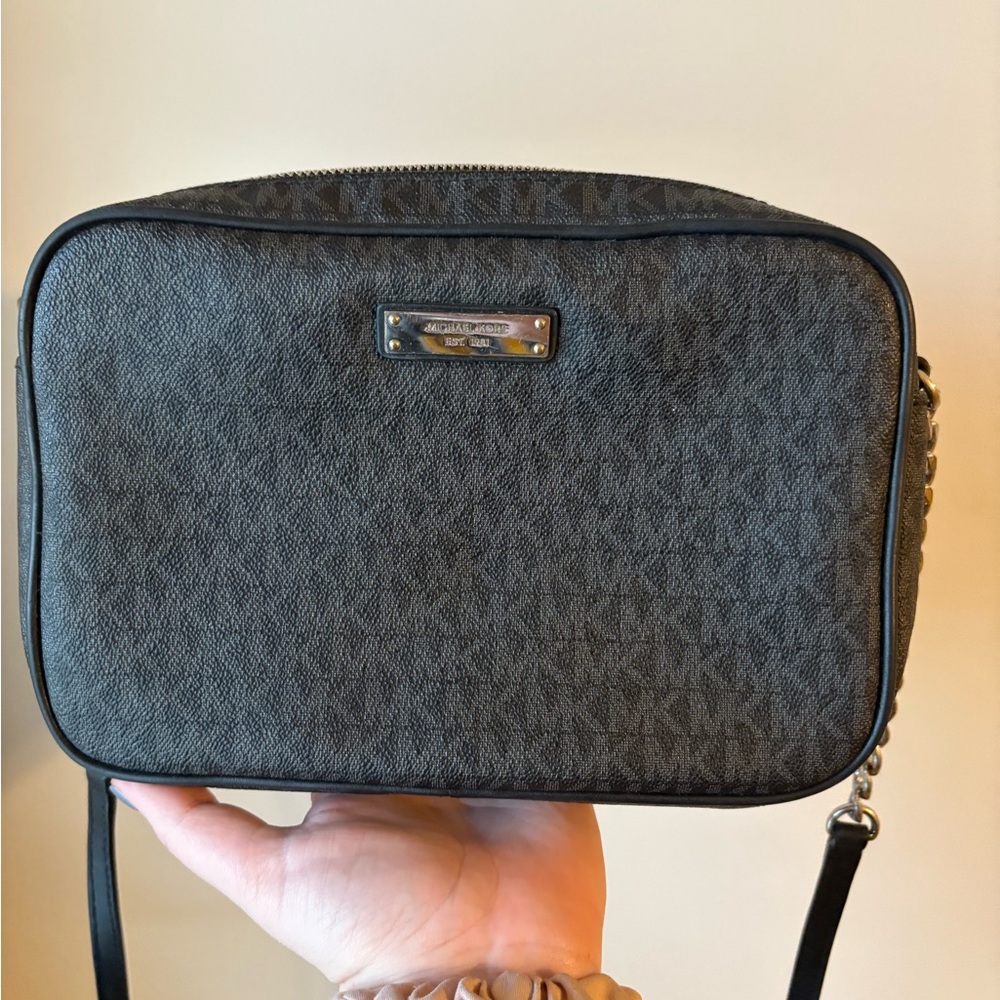 Michael Kors Saffiano Black Crossbody Bag